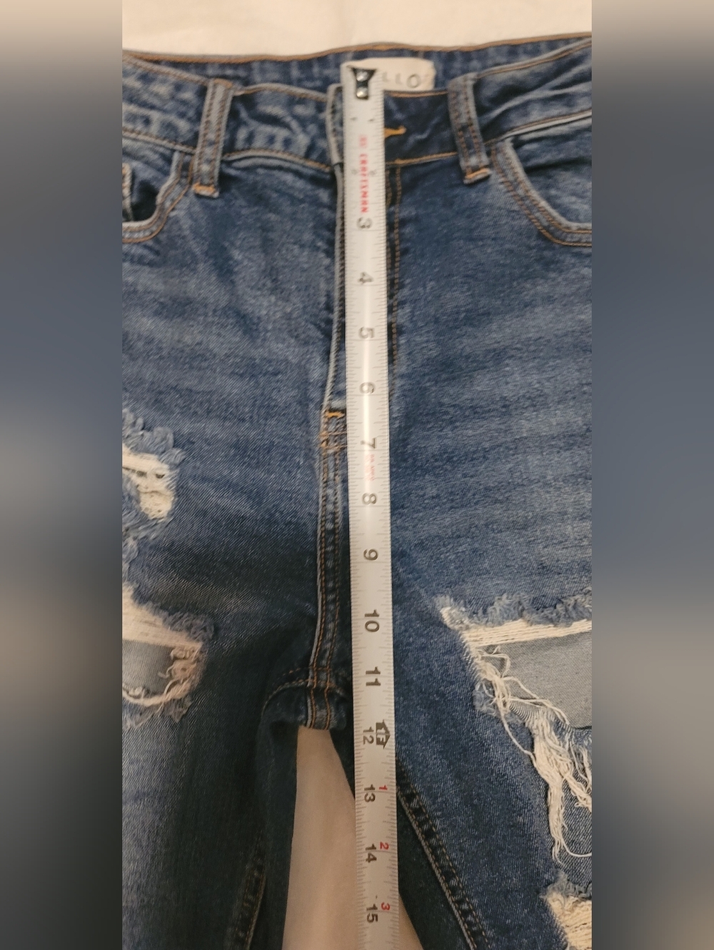 Cello Jeans SZ 5 Skinny Jeans Ripped Distressed Open Slim Medium Wash High waist - Picture 4 of 7